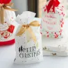 Kerstzakjes met trekkoord 10 stuksKerstmis
