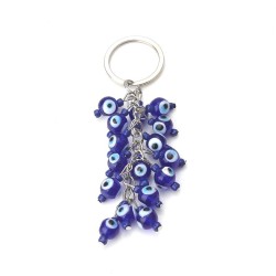 Lucky eye - blue beads keychainKeyrings
