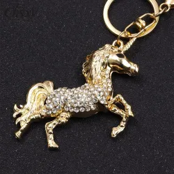 Gouden kristallen eenhoorn - sleutelhangerSleutelhangers