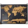Personalized World Map - mini poster - wall sticker - scratch-coatedWall stickers