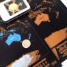 Personalisierte Weltkarte - Miniposter - Wandsticker - kratzbeschichtet