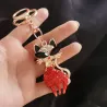 Sexy kristallen dame kat - sleutelhangerSleutelhangers
