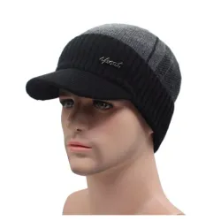 Wollen wintermuts voor heren met klepHoeden & Petten