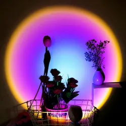 LED nagloeilamp - regenbooglichtprojector - draaibaar - USBVerlichting