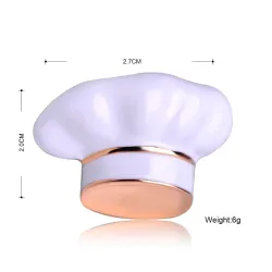 Witte koksmuts - brocheBroches