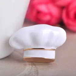 Witte koksmuts - brocheBroches