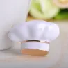 Witte koksmuts - brocheBroches