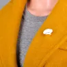 Witte koksmuts - brocheBroches