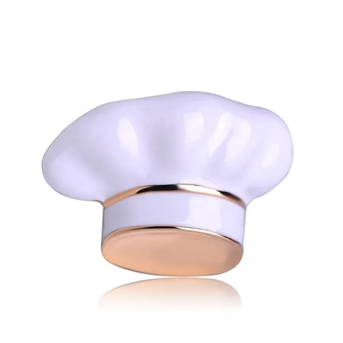 Witte koksmuts - brocheBroches