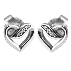 Elegant earrings - ribbons of love - 925 sterling silverEarrings