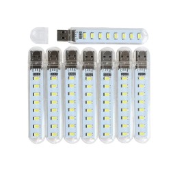 USB-Streifenlicht - Mini-LED-Lampe - Notbeleuchtung - 8 Stück