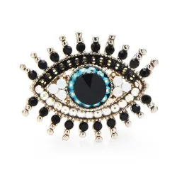 Groot blauw oog - kristallen brocheBroches