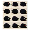 Reusable protective face mask - cotton - black - with patternMouth masks