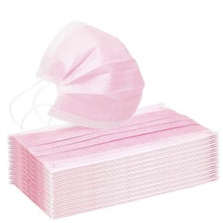 Beschermend mond/gezichtsmasker - wegwerpbaar - antibacterieel - rozeMondmaskers