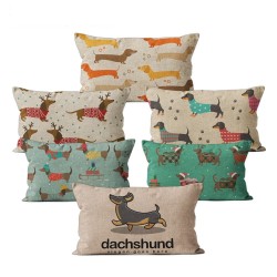 Rectangular cushion cover - with dogs pattern - 30 * 50 cmCushion covers