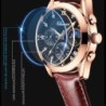 CHENXI - sports Quartz watch - waterproof - leather strap - black / rose goldWatches