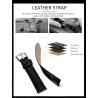 CHENXI - sports Quartz watch - waterproof - leather strap - black / rose goldWatches