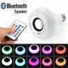 Slimme RGB/LED lamp - dimbaar - met Bluetooth speaker - afstandsbediening - E27 - 12WBluetooth Luidsprekers