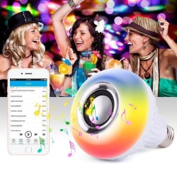 Smart RGB / LED bulb - dimmable - with Bluetooth speaker - remote - E27 - 12WBluetooth speakers