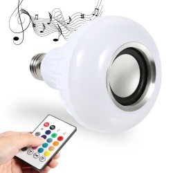 Smart RGB / LED bulb - dimmable - with Bluetooth speaker - remote - E27 - 12WBluetooth speakers
