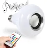 Slimme RGB/LED lamp - dimbaar - met Bluetooth speaker - afstandsbediening - E27 - 12WBluetooth Luidsprekers