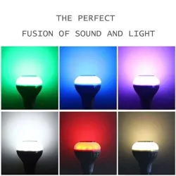 Slimme RGB/LED lamp - dimbaar - met Bluetooth speaker - afstandsbediening - E27 - 12WBluetooth Luidsprekers