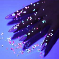 Luminous crystals - rhinestones nail decoration - mixed sizesNail polish