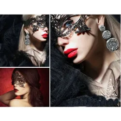 Venetian black lace eye maskMasks