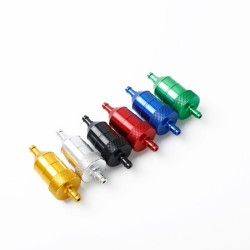 Aluminum motorcycle gas / fuel / petrol / oil filter - with clips - 6 mmMotorbike parts
