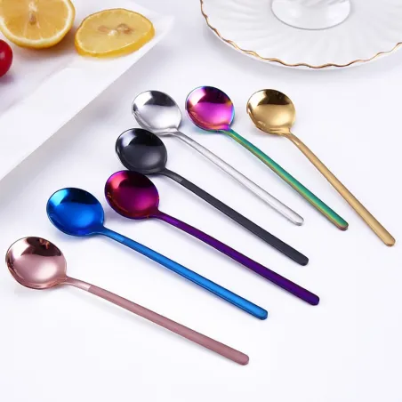 Round stainless steel long teaspoon - 13cmCutlery