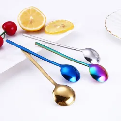 Round stainless steel long teaspoon - 13cmCutlery