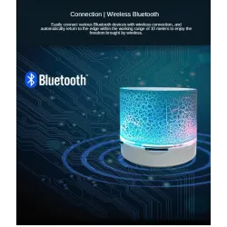 Mini Bluetooth speaker - LED - TF card - cracked designBluetooth speakers