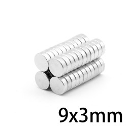 N35 - Neodym-Magnet - starke Scheibe - 9 mm * 3 mm - 20 Stück