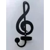 Wall mounted candle holder - black music notesCandles & Holders