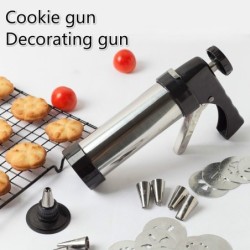 Cookie press gun - icing/decoreren - RVS - setBakvormen
