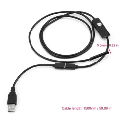 OTG USB endoscoopcamera - 6 LED's ingebouwd - waterdicht - hoge resolutie - Android / WindowsKabels