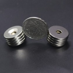 N35 - Neodym-Magnet - starke Scheibe - 20 mm * 3 mm - mit 5 mm Loch