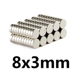 N35 - Neodym-Magnet - runde Scheibe - 8 mm * 3 mm