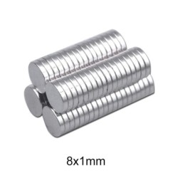 N35 - neodymium magnet - round disc - 8mm * 1mmN35