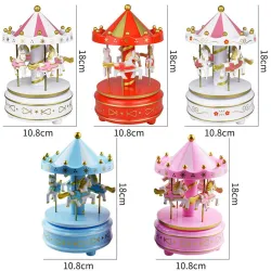 Carrousel met paarden - muziekdoosDecoratie