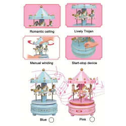 Carrousel met paarden - muziekdoosDecoratie