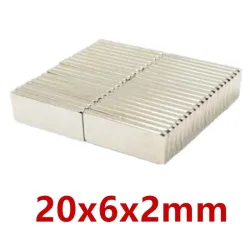 N35 - neodymium magneet - sterk blok - 20mm * 6mm * 2mmN35