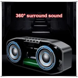 Bluetooth speaker - powerful bass - FM radio - TF card - LED - with displayBluetooth speakers