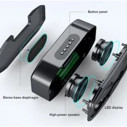 Bluetooth speaker - krachtige bas - FM radio - TF kaart - LED - met displayBluetooth Luidsprekers