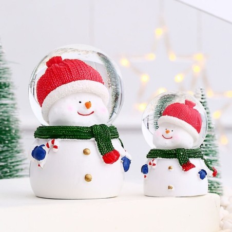 Christmas Santa Claus / snowman - snow globe - with LEDStatues & Sculptures