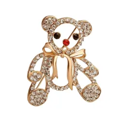 Kristallen kerst teddybeer - brocheBroches