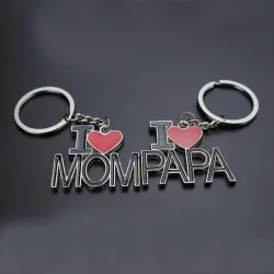 Ik hou van mama - ik hou van papa - sleutelhangerSleutelhangers