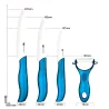 Keramische messen met deksels / dunschiller - Set van 4 stuksKeramisch