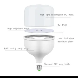 copy of LED lamp - energiebesparend - E27 - 220V - 5W - 50WE27