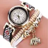 Multilayer armband - met horloge / steentjes / olifantArmbanden
